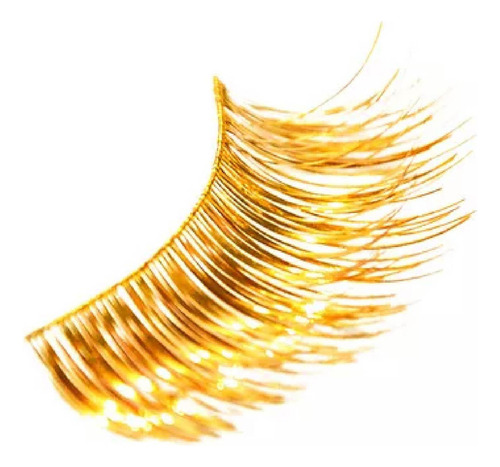 Pestañas con pegamento Jessamy Fantasia color Dorado
