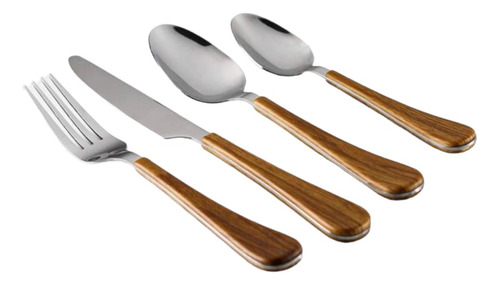 Set Cuchillería Wood 24 Piezas Krons