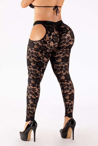 Leggins Mallon Incluye Tanga Corte Twerking Sexy Encaje Dama