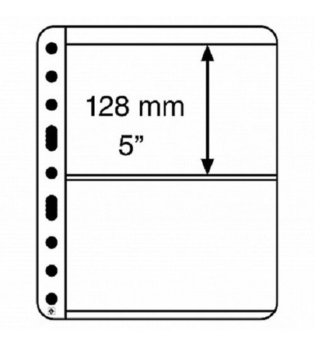 5 Hojas Para Estampillas Timbres Clasificador Con 2 Hileras