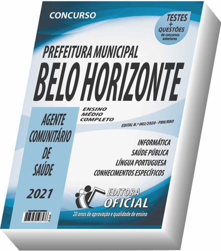 Apostila Pbh Belo Horizonte Mg - Agente Comunitário De Saúde