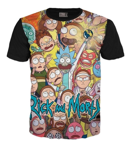 Camiseta Rick And Morty Anime Exclusivas Algodón