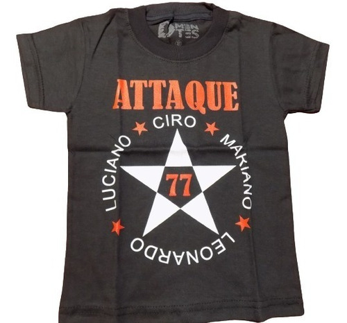 Remera De Niños Attaque 77 Vs Modelos Rockería Que Sea Rock 