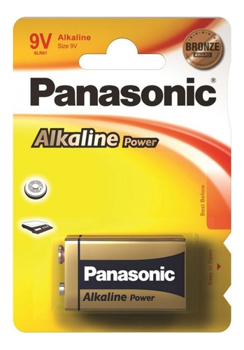 Bateria 9v Panasonic Alcalina Power 6lf22 Origen Belgica