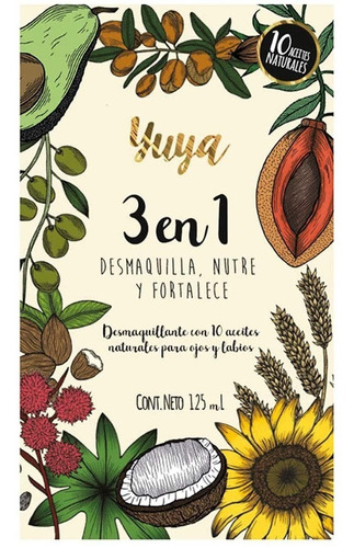 Desmaquillante Bifásico Yuya Con 10 Aceites Para Ojos Labios