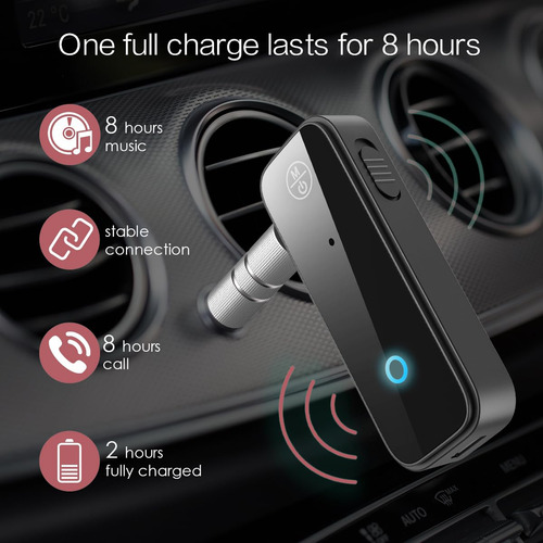 Adaptador Bluetooth 2 En 1 Para Coche Y Altavoces