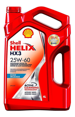 Aceite 25w60 Hx3 Shell-diesel/nafta X 4l- Blanis
