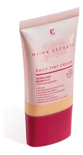 Base Líquida Cor 05 Daily Tint Cream Niina Secrets 25ml Tom Claro