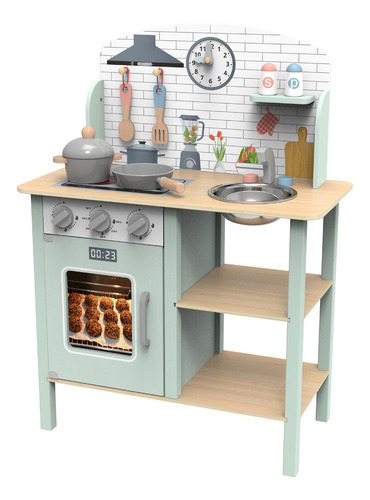 Cozinha De Madeira Completa - Tooky Toy