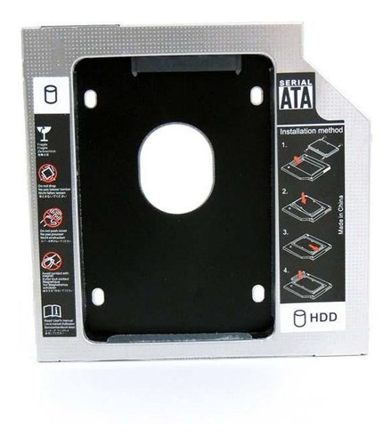 Imagem 1 de 5 de Adaptador Caddy Segundo Hd Ssd Sata P/ Notebook Drive 9,5mm