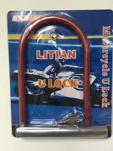 Candado Para Rueda De Moto Azul Y Rojo