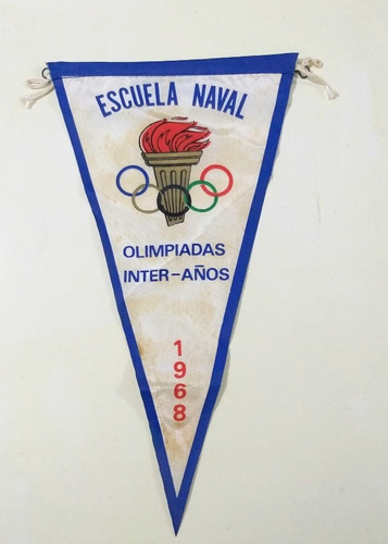 Banderín  Escuela Naval  Olimpiadas 1968Perú 