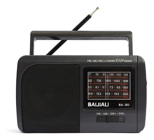 Bjl-201 Radio Portátil Recargable Am Fm Sw Con Antena
