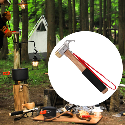 Tent Stake Hammer Tent Stake Remover Con Cordón 12 Pulgadas