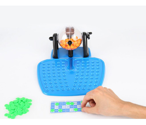 Lotto Game Set Rotary Cage Family Party 48 Cartas Toy Age 3+