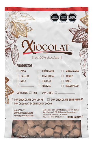 Malvavisco Mediano Con Chocolate De Leche (1 Kilo)