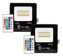 Comprar Reflectores Led Exterior Rgb 10w Control Remoto Pack X 2