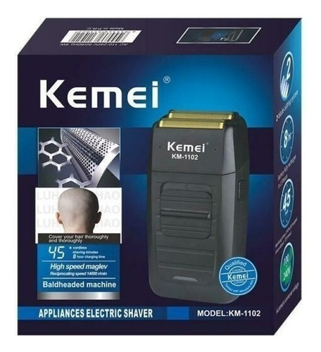 Maquina Simil Wahl Magic Clip Cordless Afeitadora Kemei Kit Color Plateado