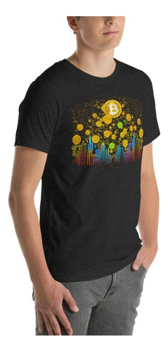 Polera Unisex Bitcoin Criptomoneda Monedas Algodon Estampado