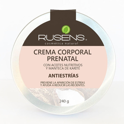 Crema Prenatal Antiestrias Rusens 240g Extra Humectante
