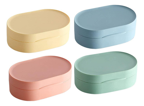 N Caja De Jabón De Viaje De 4 Piezas, Soporte Para Jabonera,