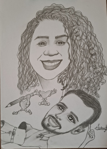 Caricaturas A Mão (com Grafite)