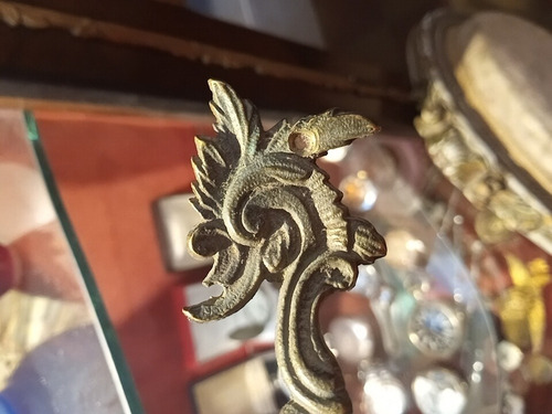 Herraje Manija De Cajón Antigua Bronce Para Mueble Francés (Usado)
