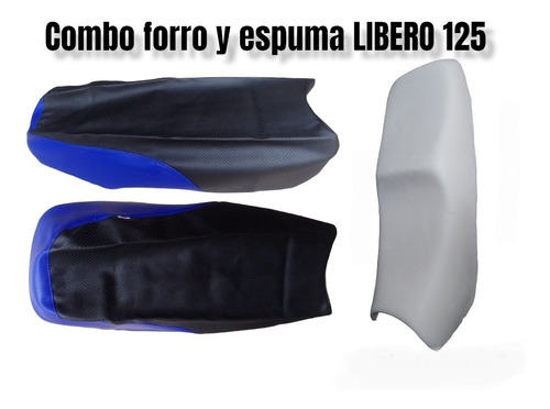 Combo Forro Y Espuma Sillín Motocicleta Yamaha Libero 125 