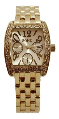 comprar Reloj Pulsera Dama Analogo Combinado Malla Metal Soho Ch 320
