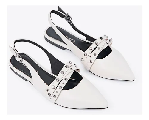 Zapatos Mule De Mujer Viamo Abbie Hueso