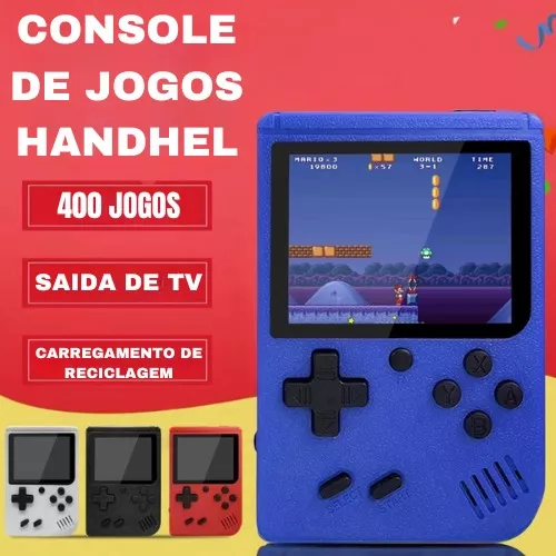 Mini jogo de vídeo portátil sup c/400 jogos + 1 controle para 2 jogadores  console cor aleatória