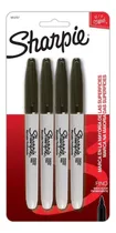 Comprar 4 Marcadores Negros Sharpie Punta Fina Plumon Permanente