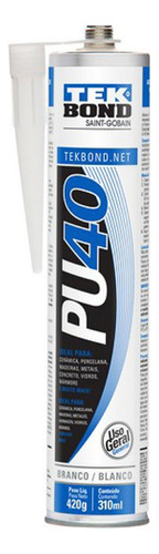 Sellador Poliuretano Tekbond 310ml Blanc Tekbond 69957321924