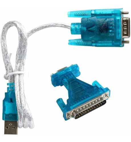 Cable Adaptador Usb A Serial Rs232 + Db9 A Db25