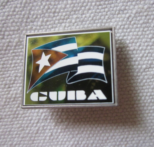 Antiguo Pins De Cuba Bandera