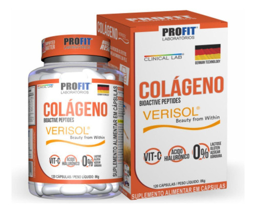 Colágeno Verisol + Vitamina C + Ác. Hialurônico - 60 Cáps