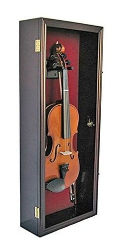 Fiddle, Violín Display Caja De Sombra Con Percha, Con Bloque