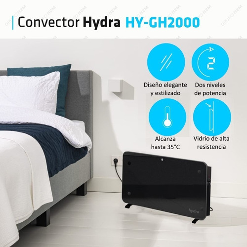 Caloventor Hydra Mini 2000w Blanco Dos Niveles De Potencia