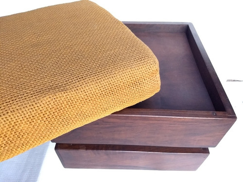 Puffs X2 U. Con Ruedas, Baulero, De Madera 40x40x40cm
