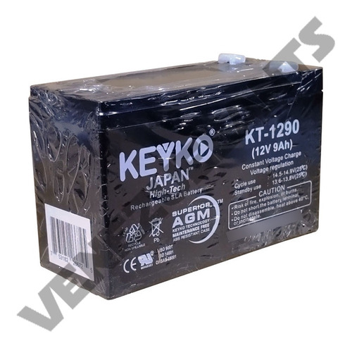 Batería 12v 9ah Keyko Para Ups, Cerco, Centrales