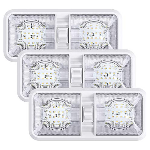 Juego De 3 Luces De Techo Dobles De Montaje Rv Interrup...