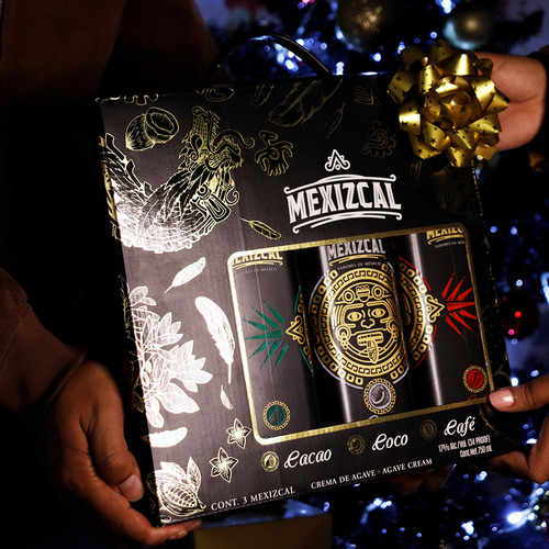 Mexizcal Crema De Mezcal Tripack - Sabor Coco, Café Y Cacao