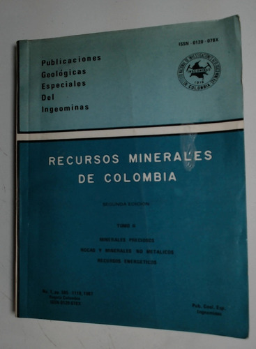 Recursos Minerales De Colombia Tomo 2 - Aa.vv