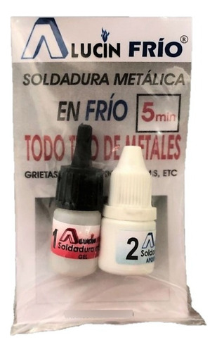 Soldadura En Frio Alucin Todo Tipo De Metales X 4 Unidades 