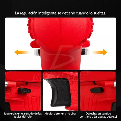 Kit Pistola Impacto Llave Inalámbrica Batería Atverce