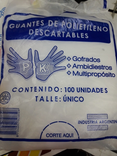 Guantes De Polietileno X 100 Envio Hoy!!