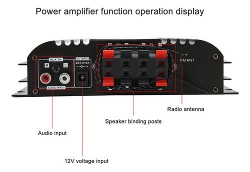 Placa Amplificadora 12v Para Carro, Subwoofer, Buzina,