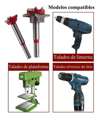 Fresas Brocas De Rauter Avellanador Hinged Bits 15-35mm 5 Pz