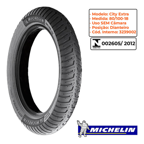Kit Pneu Cg Fan Titan 150 80-100-18+90-90-18 S/ C Michelin