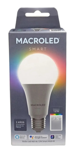 Foco Lampara Led Bulbo Smart Macroled 12w A60 Rgb Wifi